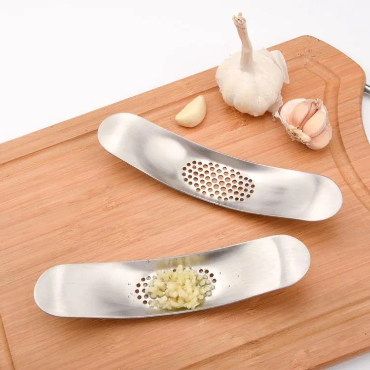Stylish Stainless Steel Garlic Press