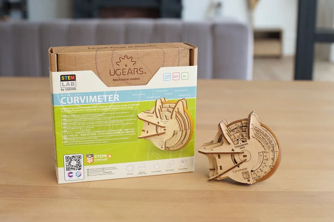 Ugears Curvimeter STEM LAB ★Mechanical 3D Puzzle Kit Model Toys Gift Present Birthday Xmas Christmas Kids Adults