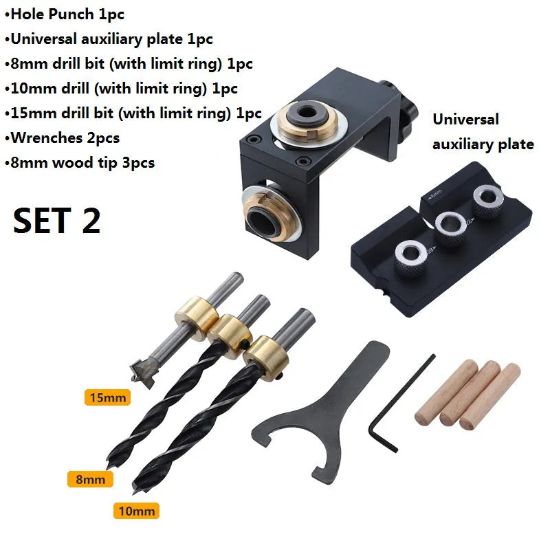 Useful Tools Hot Sale3 in 1 Adjustable Woodworking Drilling Locator Puncher Tools