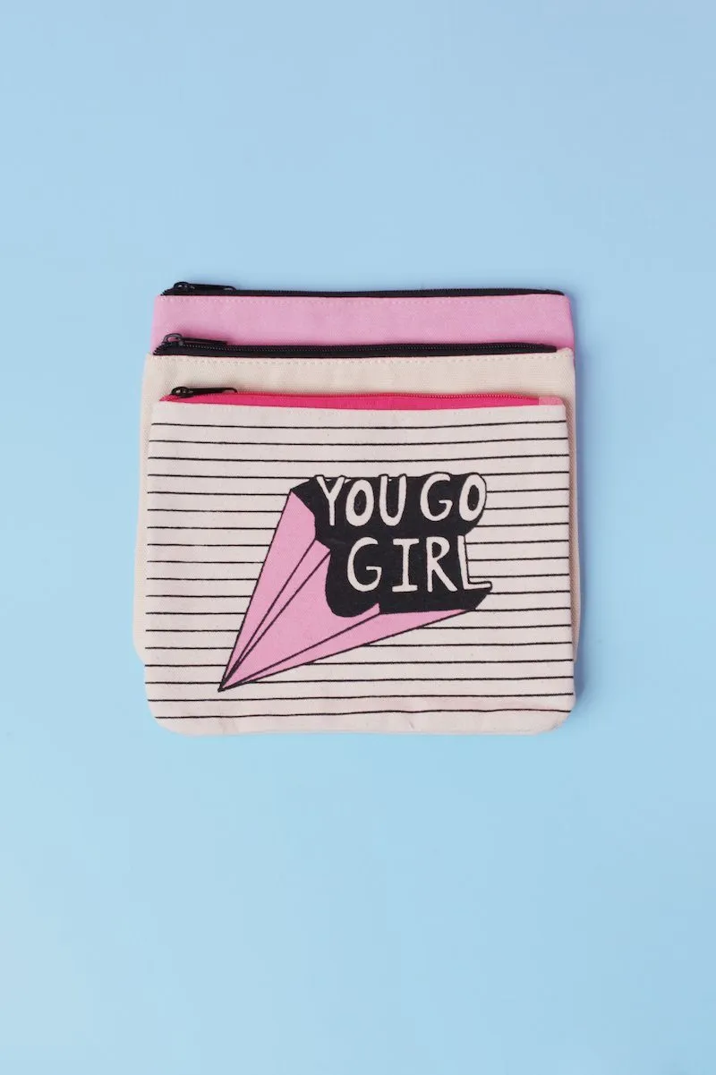 You Go Girl Canvas Pouch